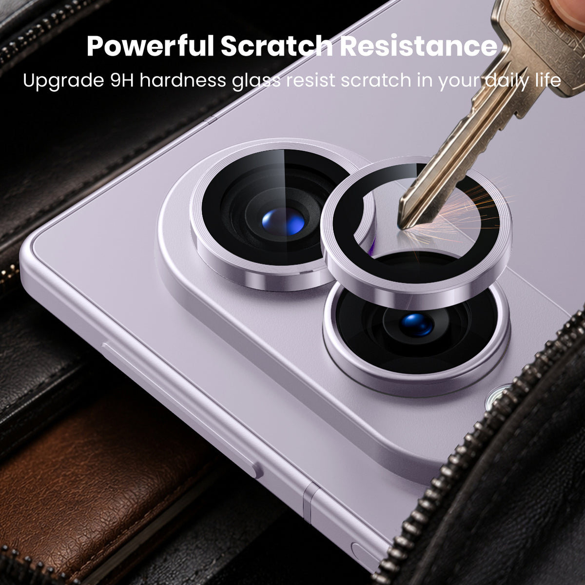 WSKEN Z Fold 8 Camera Lens Protector Case Cover - Anti Reflective Lavender — 6