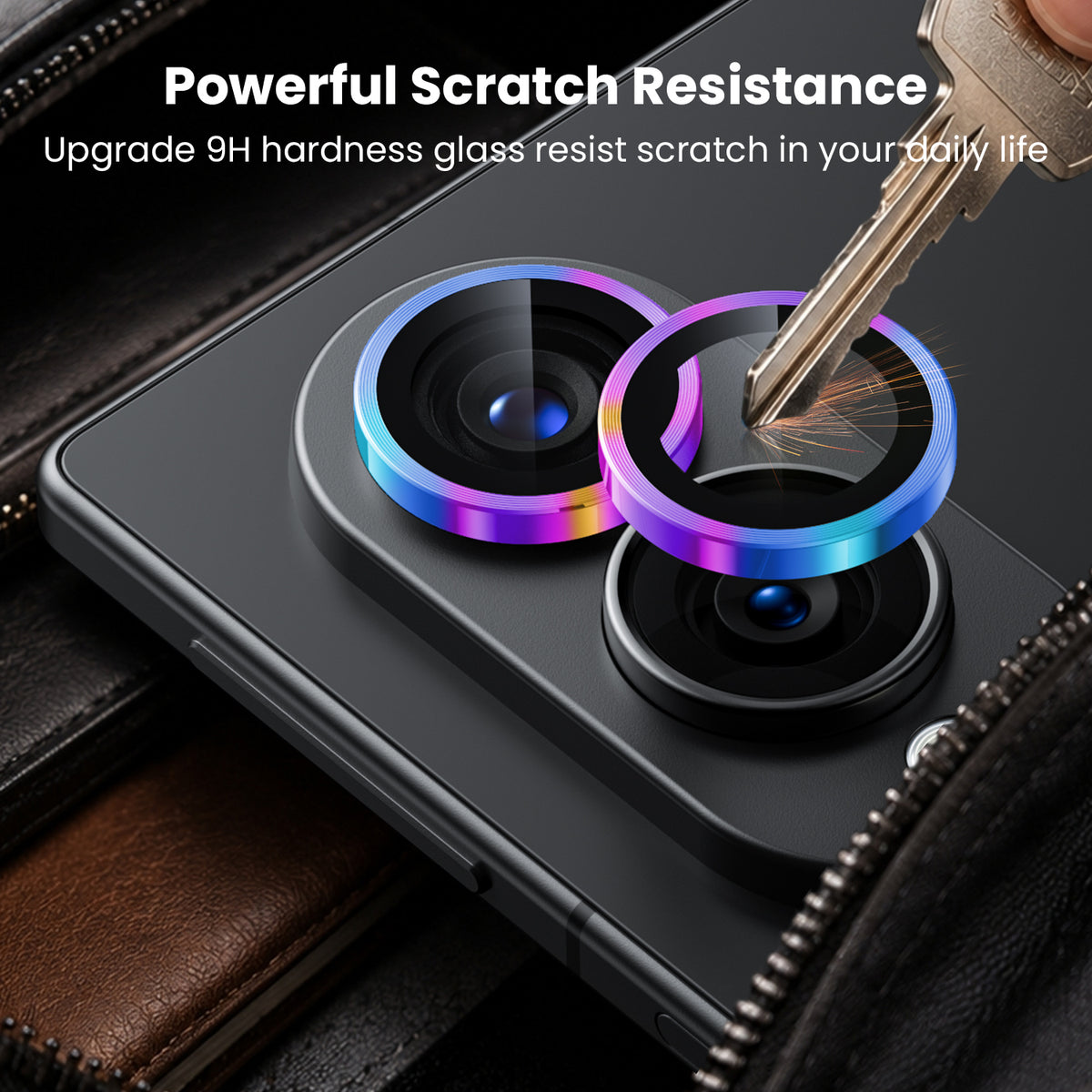 WSKEN Z Fold 8 Camera Lens Protector Case Cover - Anti Reflective Colorful — 4