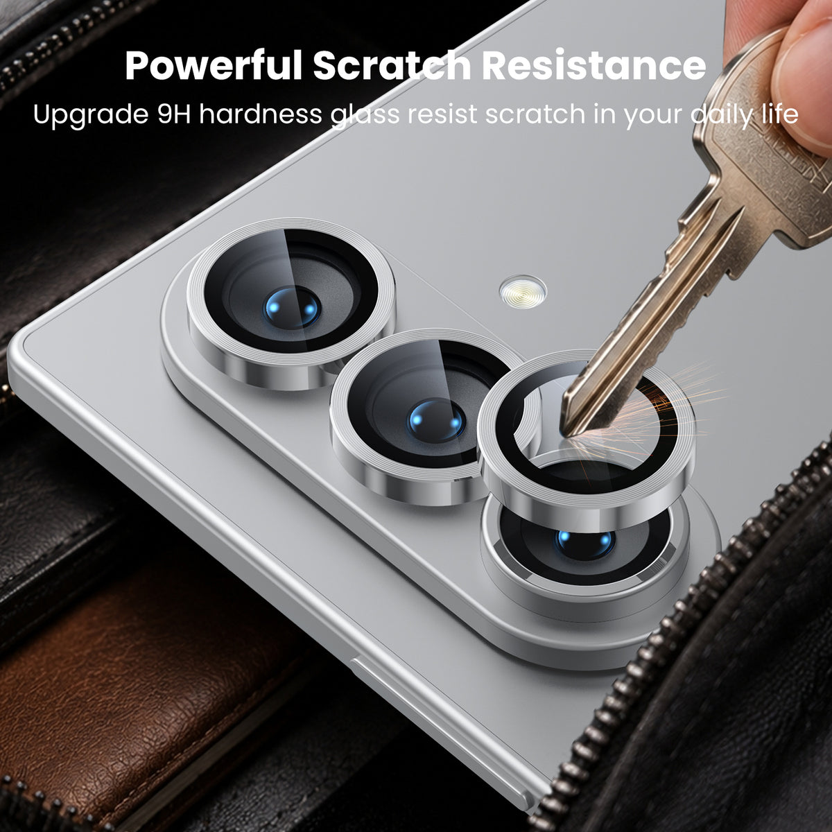 WSKEN Z Fold 8 Ultra Camera Lens Protector Case Cover - Anti Reflective Silver - WSKEN