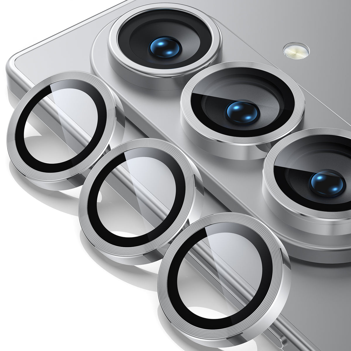WSKEN Z Fold 8 Ultra Camera Lens Protector Case Cover - Anti Reflective Silver - WSKEN