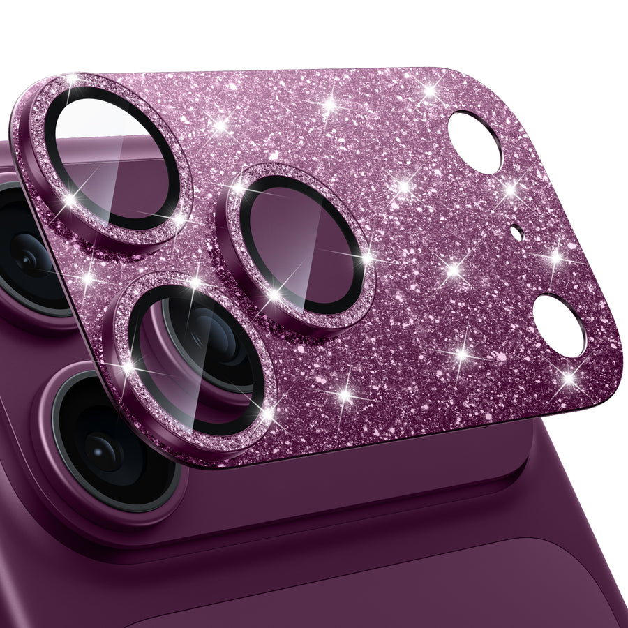 WSKEN 카메라 렌즈 보호 필름 · 글리터 버건디 — iPhone 18 Pro