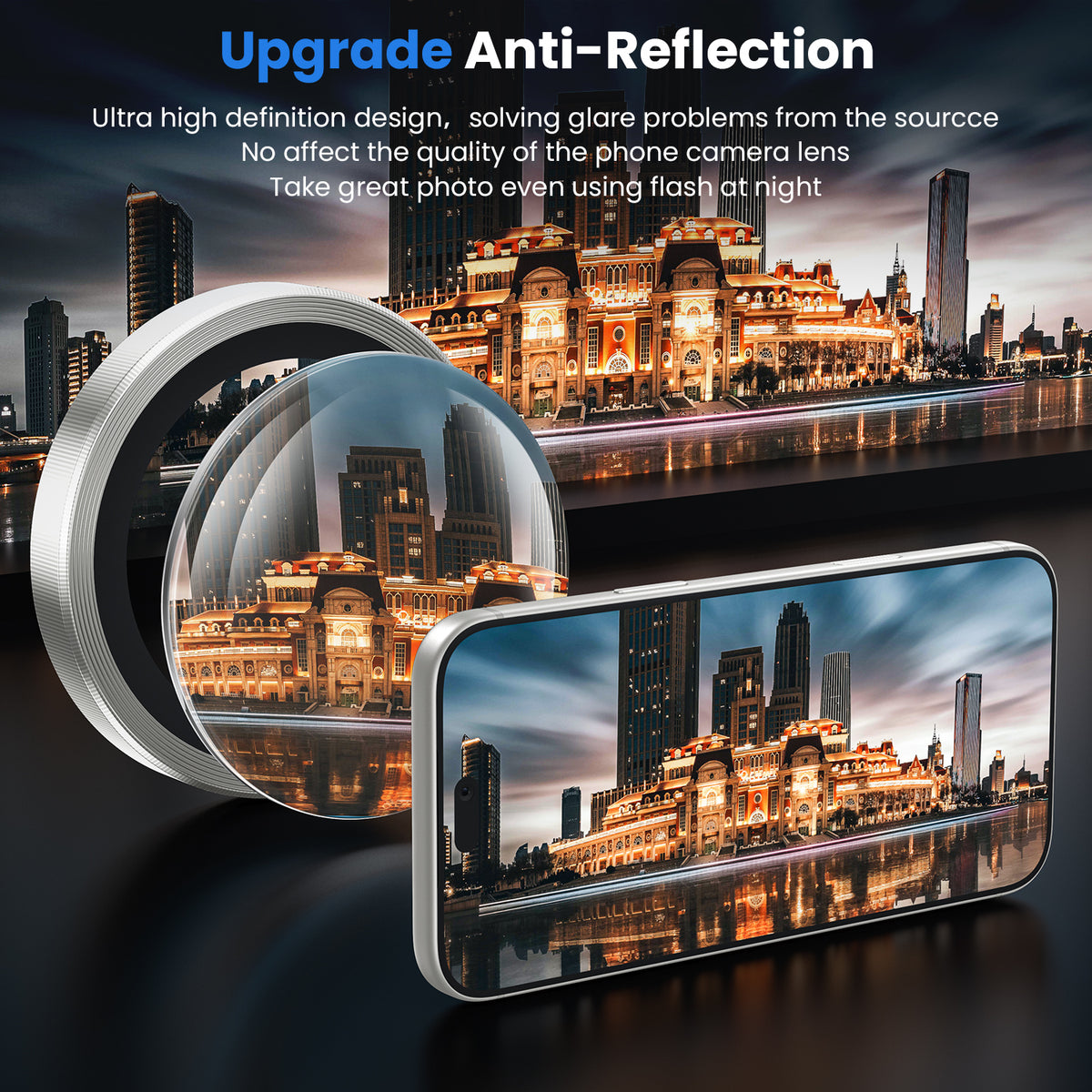WSKEN iPhone 18 Pro/iPhone 18 Pro Max Camera Lens Protector - Glacier - WSKEN
