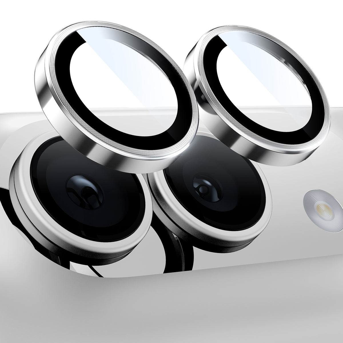 WSKEN iPhone Duo Camera Lens Protector - Original Shooting Mode Silver - WSKEN