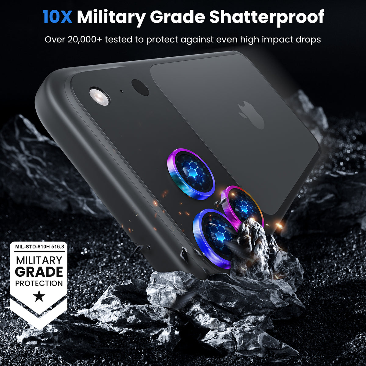 WSKEN iPhone 18 Pro/iPhone 18 Pro Max Camera Lens Protector - Colorful - WSKEN