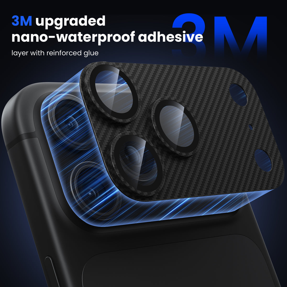 WSKEN iPhone 18 Pro Camera Lens Protector - Military Grade Design Texture Carbon Fiber New - WSKEN