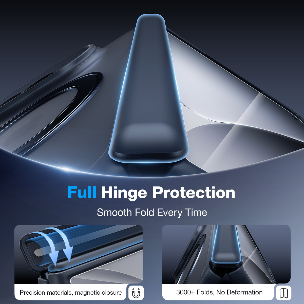 WSKEN iPhone Duo Case with Magnetic 360° Ring Stand - Matte Blue - WSKEN