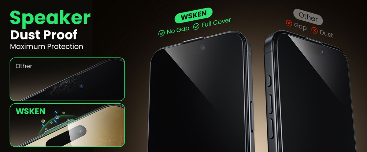 WSKEN 24° Sichtschutz-Displayschutzglas · 2er-Pack — iPhone 13 / iPhone 13 Pro