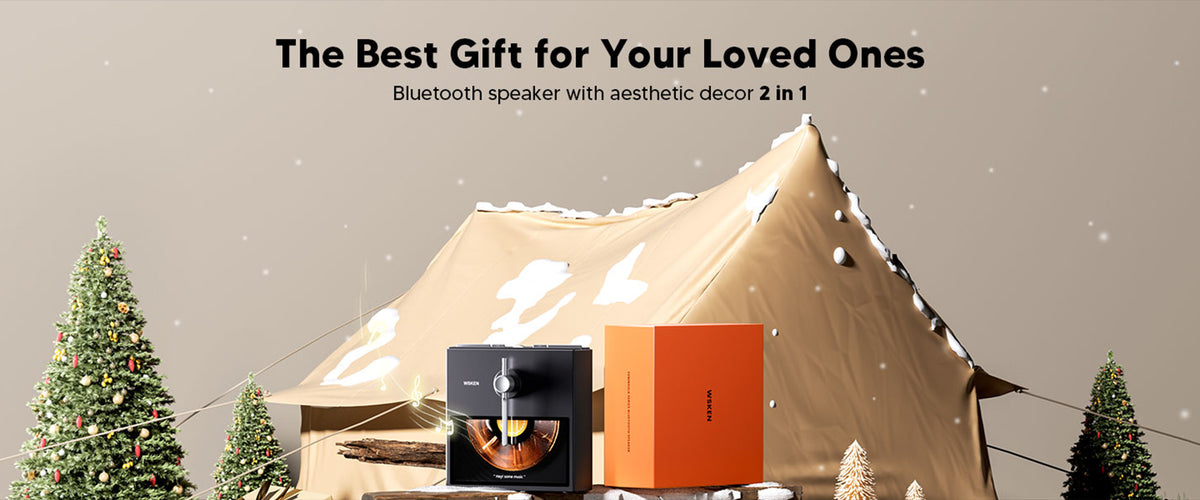 WSKEN Retro Bluetooth Speaker Gifts, BT5.3 Wireless Speakers, Black
