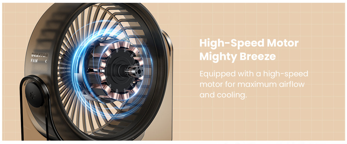 WSKEN USB Small Desk Fan