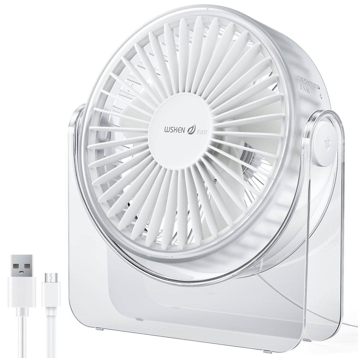 WSKEN USB Small Desk Fan - WSKEN