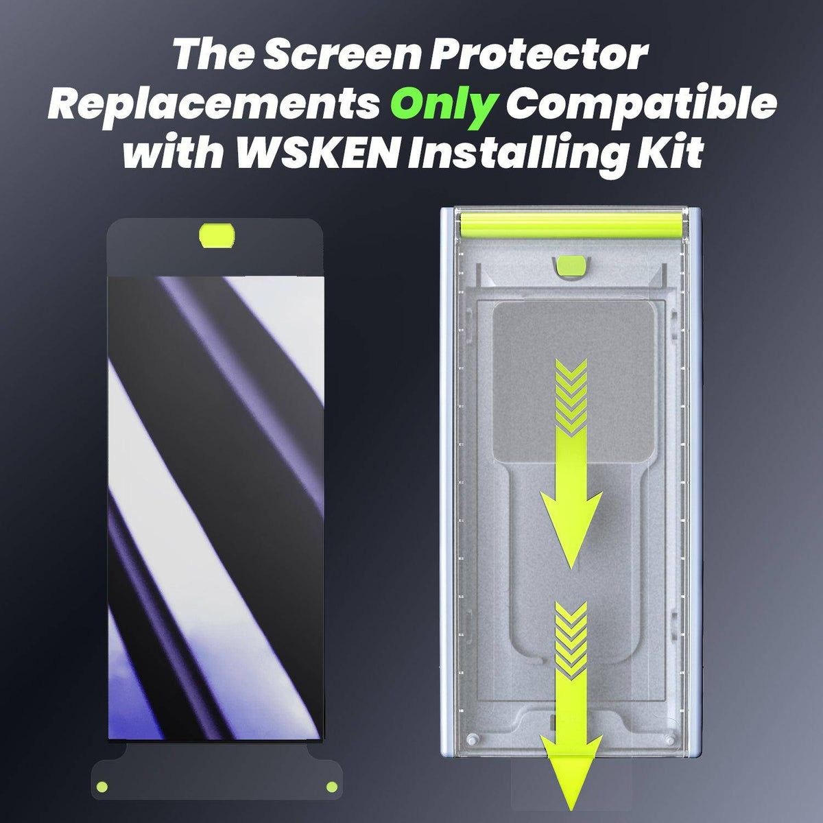 WSKEN for Samsung Galaxy S24 Ultra Privacy/HD Screen Protector, Zero Bubble, 24°Anti-Spy Protection, 2Pack - WSKEN
