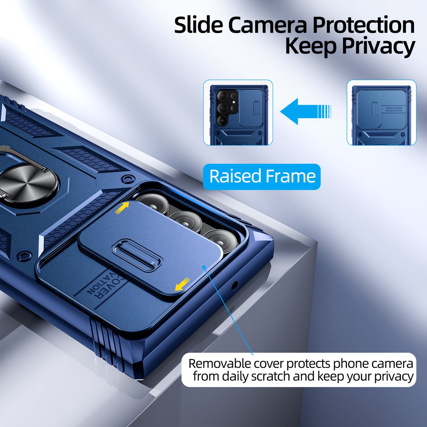 Mansoorr for Samsung Galaxy S23 Ultra Case - Blue