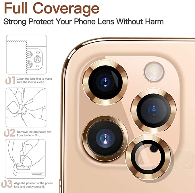 WSKEN  iphone 12 pro Camera Lens Protector - Gold