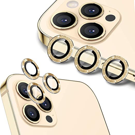 Wsken  iPhone 12 Pro Max  Camera Lens Protector-Sparkling Gold