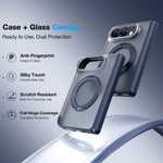 WSKEN iPhone Duo Case with Magnetic 360° Ring Stand - Matte Blue - WSKEN
