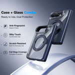 WSKEN iPhone Duo Case with Magnetic 360° Ring Stand - Clear Blue - WSKEN