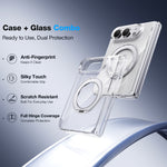 WSKEN iPhone Duo Case with Magnetic 360° Ring Stand - Clear - WSKEN