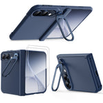 WSKEN Magnetic iPhone Duo Case with Stand & Screen Protector, Blue - WSKEN