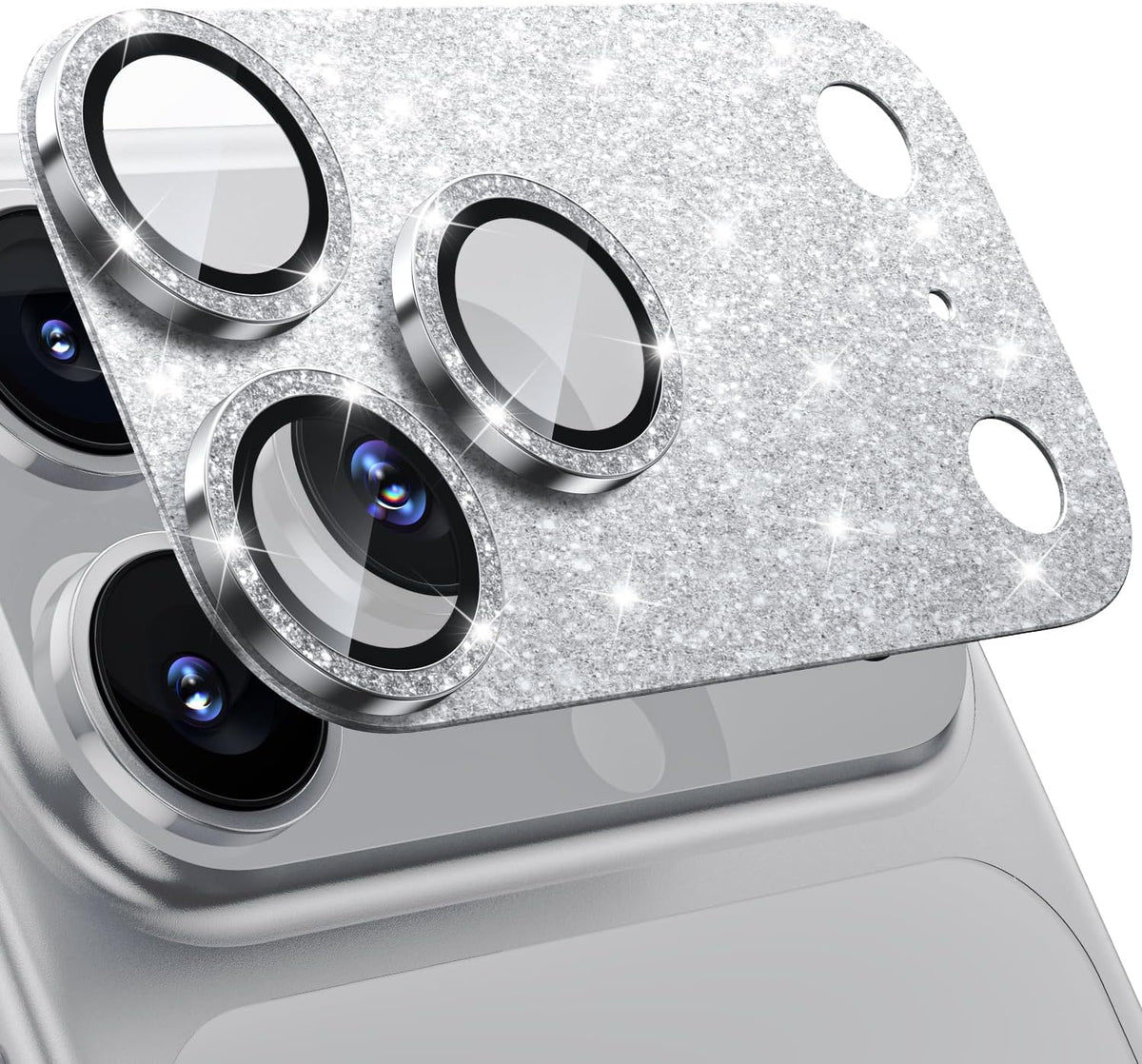 WSKEN for iPhone 17 Pro Camera Lens Protector - [Military Grade Shatterproof] [Strong Adhesion] Metal Aluminum Alloy Tempered Glass Camera Screen Protector - WSKEN