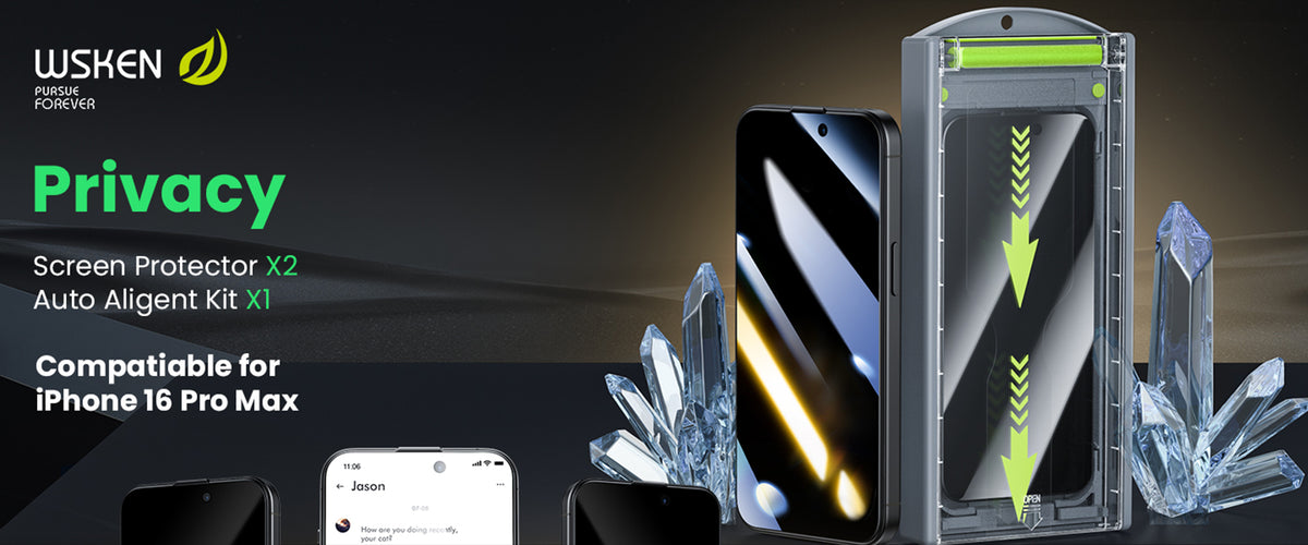 WSKEN 24° Sichtschutz-Displayschutzglas · 2er-Pack — iPhone 13 / iPhone 13 Pro