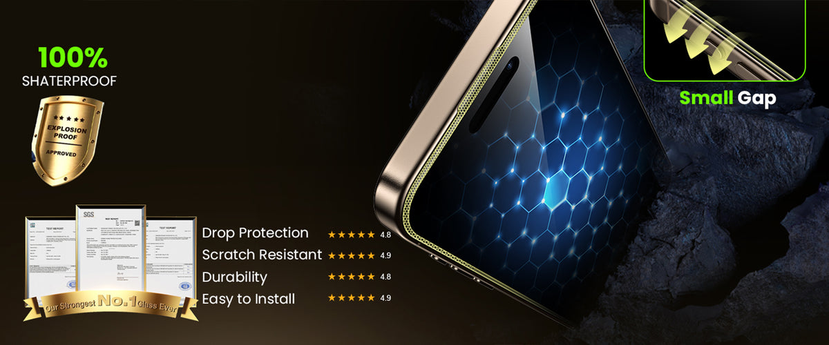 WSKEN 360° Sichtschutz-Displayschutzglas · 2er-Pack — iPhone 16 Pro / iPhone 16 Pro Max