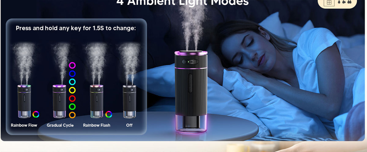 WSKEN デュアルノズル卓上加湿器