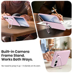 WSKEN Magnetic iPhone Duo Case with Stand & Screen Protector, Pink - WSKEN