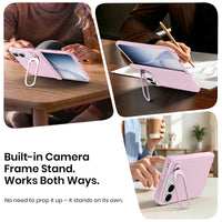 WSKEN Magnetic iPhone Duo Case with Stand & Screen Protector, Pink - WSKEN