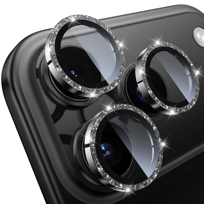 WSKEN iPhone 18 Pro/iPhone 18 Pro Max Camera Lens Protector - Glitter Black - WSKEN