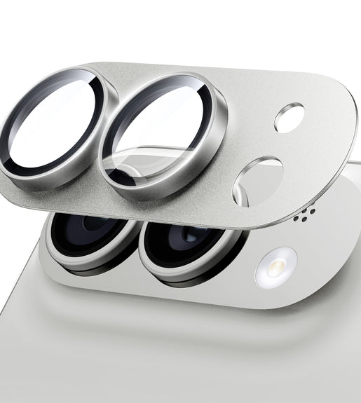 WSKEN iPhone Duo Camera Lens Protector - Military Grade Design Silver