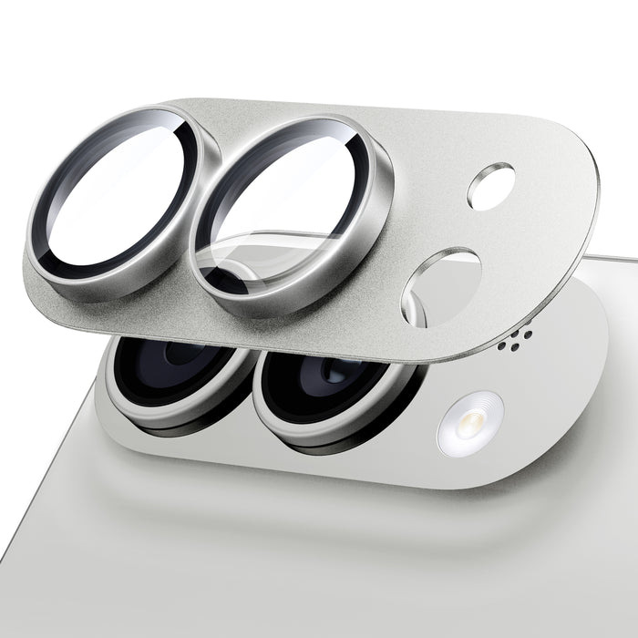 WSKEN iPhone Duo Camera Lens Protector - Military Grade Design Silver - WSKEN