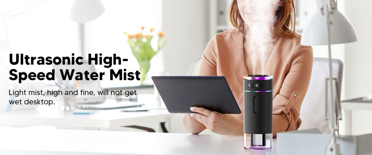 WSKEN デュアルノズル卓上加湿器