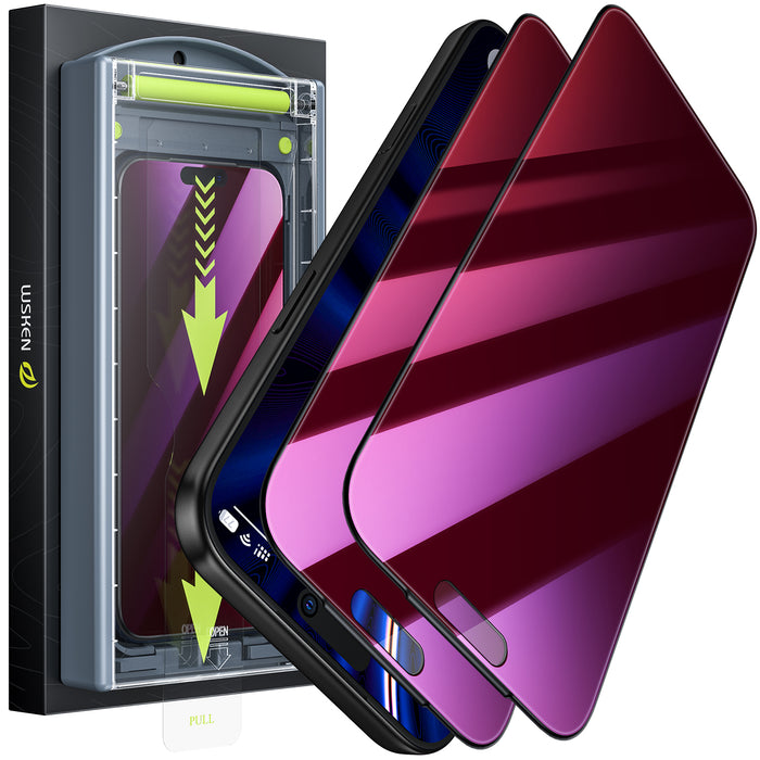 WSKEN iPhone 18 Pro Privacy Screen Protector - Colored Gradient 2Pcs Privacy Colorful - WSKEN