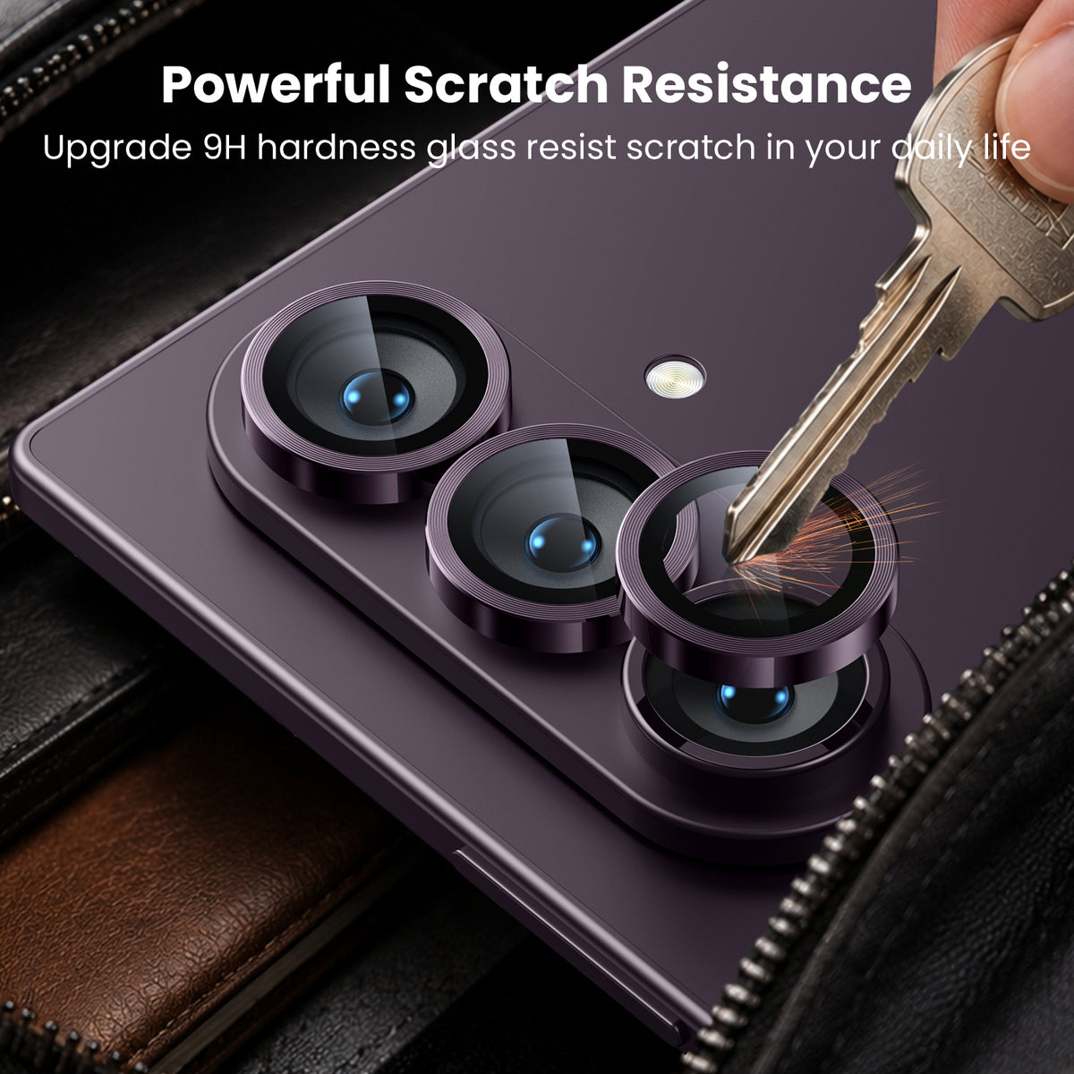 WSKEN for Z Fold 8 Ultra Camera Lens Protector Case Cover - Anti Reflective Violet — 5