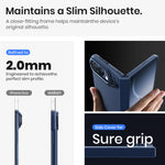 WSKEN Magnetic iPhone Duo Case with Stand & Screen Protector, Blue - WSKEN