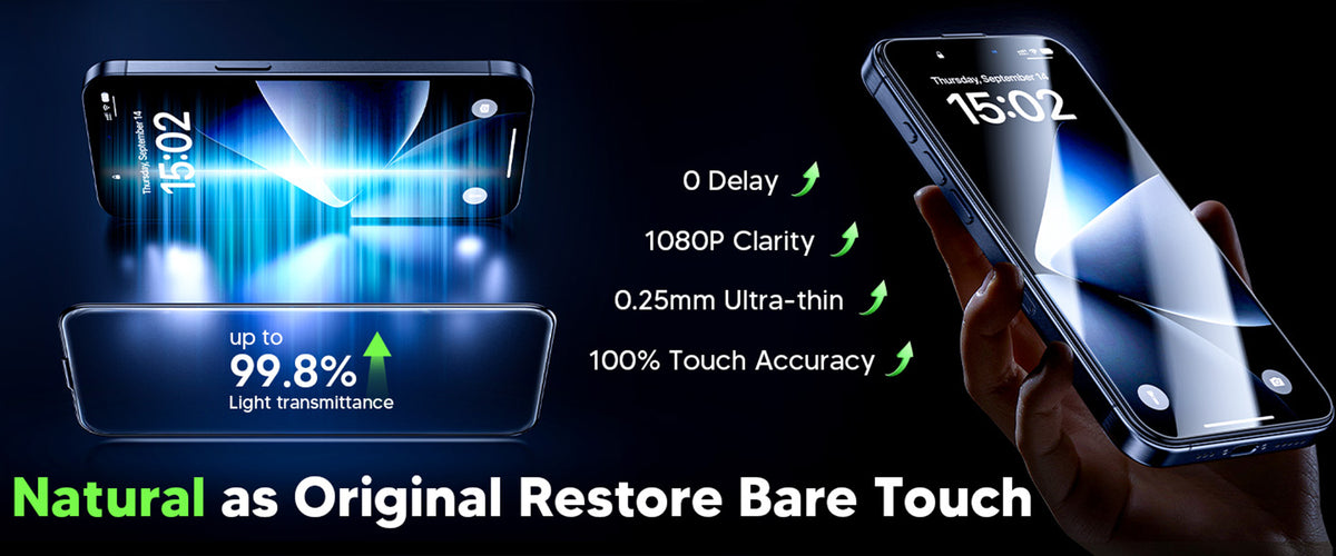 WSKEN for iPhone 16 Pro HD Screen Protector GL Series, 2 Pack