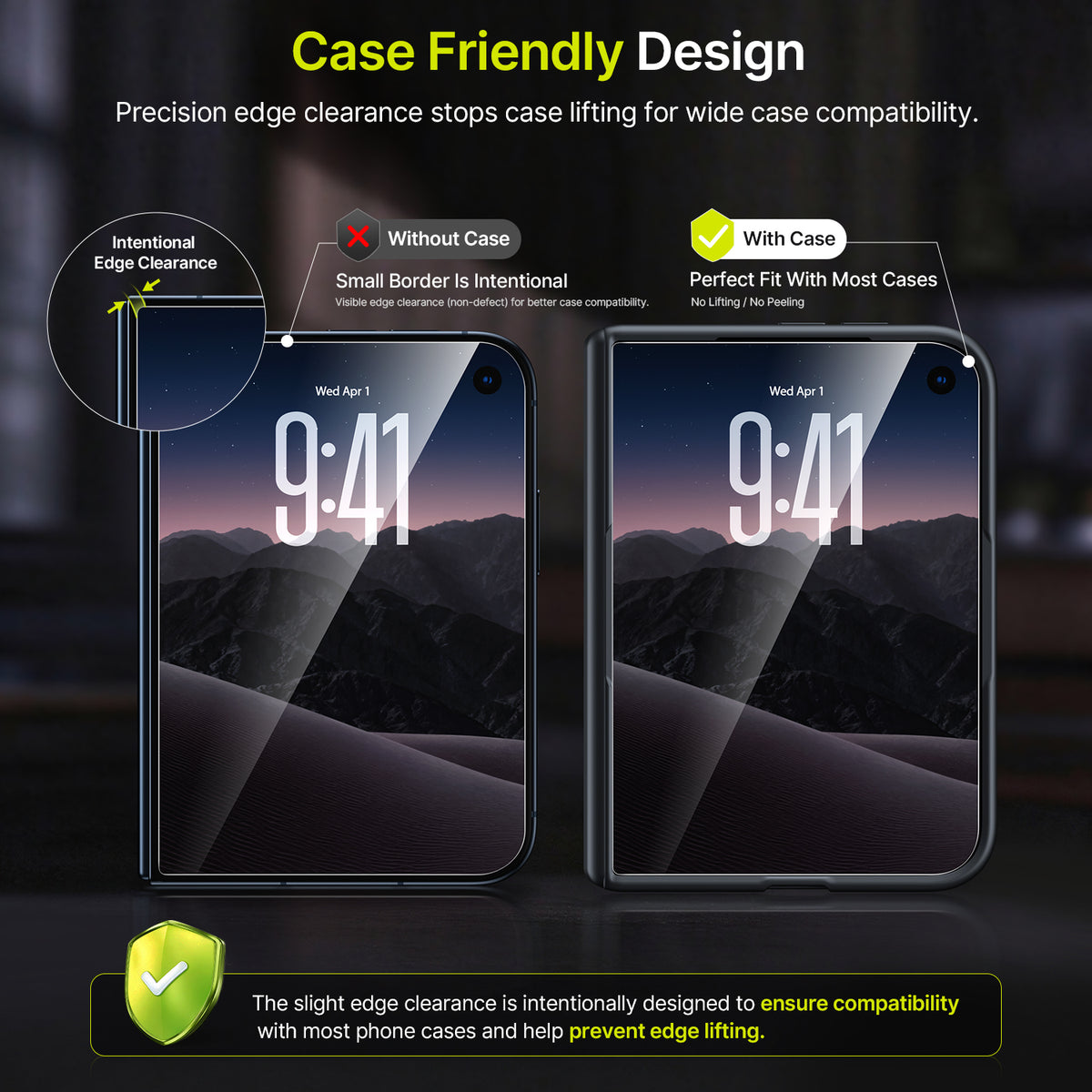 WSKEN iPhone Duo Screen Protector - Installation Friendly, Auto Dust Removal 2Pcs Clear - WSKEN