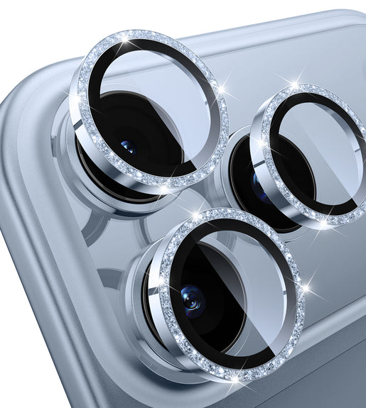 WSKEN iPhone 18 Pro/iPhone 18 Pro Max Camera Lens Protector - Glitter Glacier
