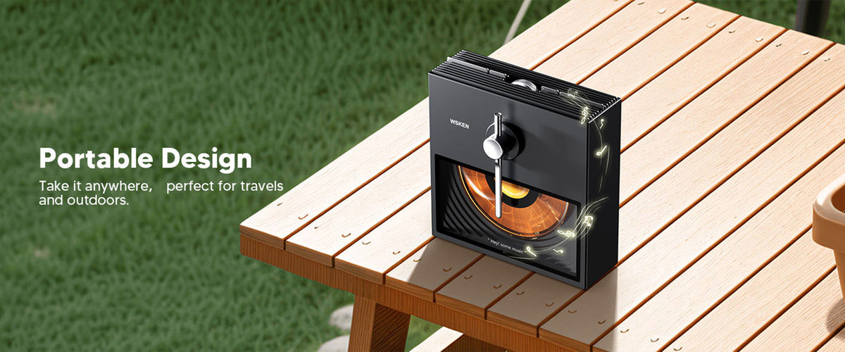 WSKEN Retro Bluetooth Speaker Gifts, BT5.3 Wireless Speakers, Black
