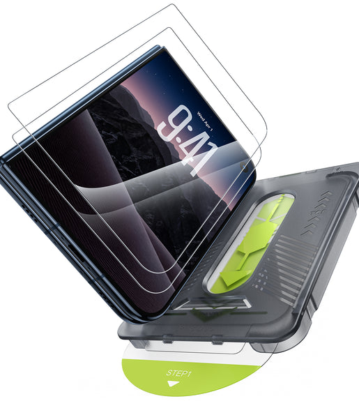 WSKEN iPhone Duo Screen Protector - Installation Friendly, Auto Dust Removal 2Pcs Clear