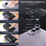 WSKEN Z Fold 8 Camera Lens Protector Case Cover - Anti Reflective Lavender — 5
