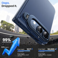 WSKEN Magnetic iPhone Duo Case with Stand & Screen Protector, Blue - WSKEN