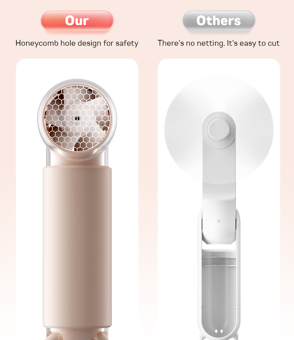 WSKEN Handheld Portable Mini Fan, 5 Speeds 30000mAh - WSKEN