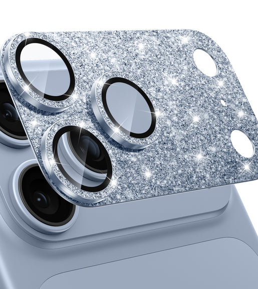 WSKEN iPhone 18 Pro Max Camera Lens Protector - Military Grade Design Glitter Glacier