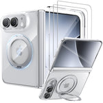 WSKEN iPhone Duo Case with Magnetic 360° Ring Stand - Clear - WSKEN