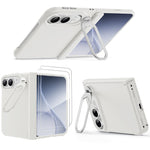 WSKEN Magnetic iPhone Duo Case with Stand & Screen Protector, White