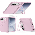 WSKEN Magnetic iPhone Duo Case with Stand & Screen Protector, Pink - WSKEN