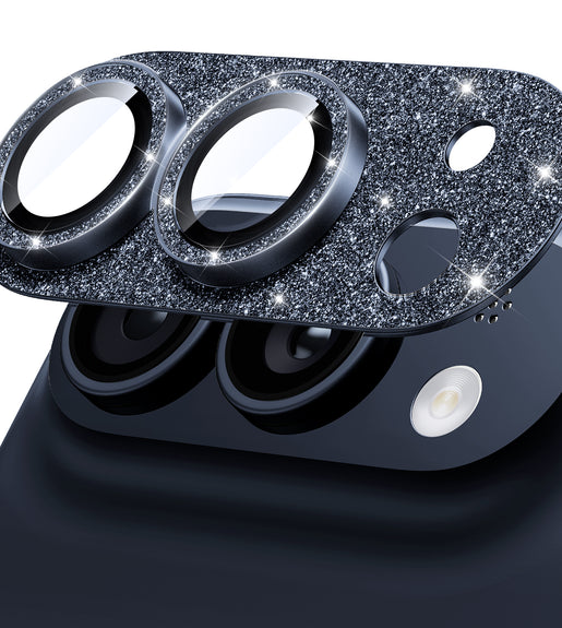 WSKEN iPhone Duo Camera Lens Protector - Military Grade Design Glitter Blue
