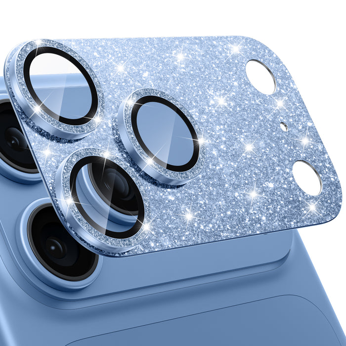 WSKEN iPhone 18 Pro Camera Lens Protector - Military Grade Design Glitter Blue - WSKEN