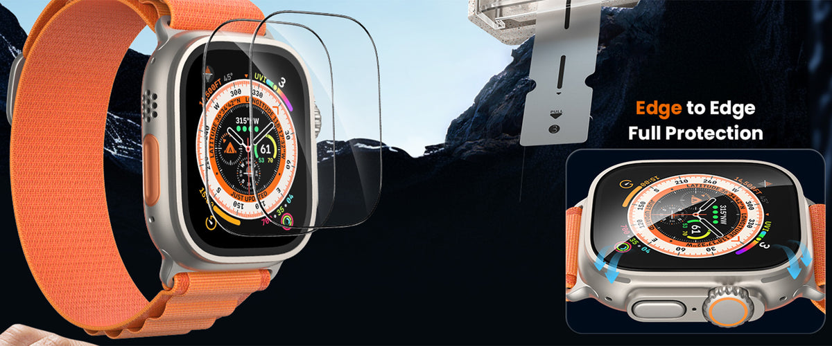 WSKEN クリア ウォッチ用画面保護フィルム · 2枚入り — Apple Watch Ultra 2 / Apple Watch Ultra